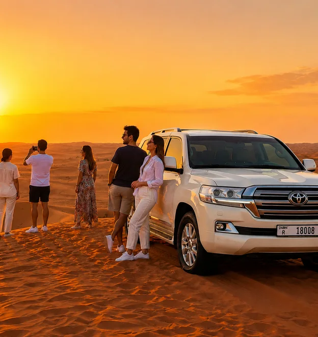 4x4 dune bashing in the red dunes near Dubai